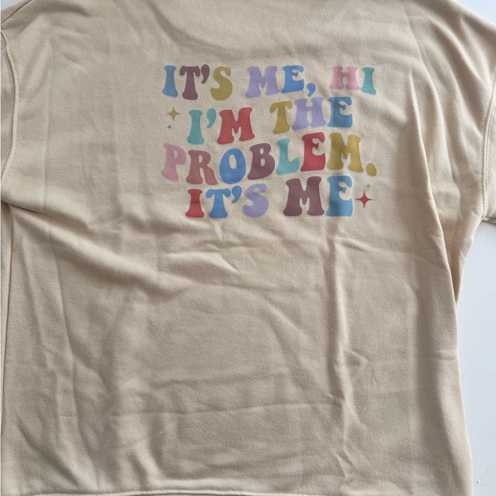 Source Unknown Beige Graphic Sweater